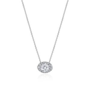 FP811HRDOV55 Tacori 18k Horizontal Oval Bloom Diamond Necklace