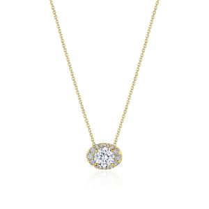 FP811HRDOV55Y Tacori18k Horizontal Oval Bloom Diamond Necklace