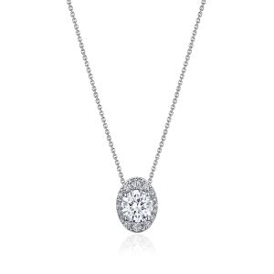 FP811VRDOV65PLT Tacori Platinum Vertical Oval Bloom Diamond Necklace