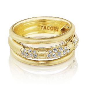FR816SY  Tacori Crescent Eclipse 360° Stacked Diamond Ring 18 Karat Fine Jewelry