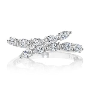 FR829 Tacori Pear Diamond Ring 18 Karat Fine Jewelry