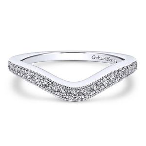 Gabriel Platinum Curved Wedding Band WB12580R4PT4JJ