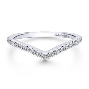 Gabriel Platinum Curved Wedding Band WB12644M4PT4JJ