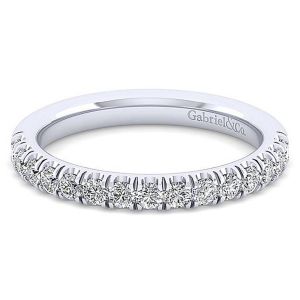 Gabriel 14 Karat White Gold Straight Wedding Band WB13861C4VW44JJ