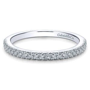 Gabriel 14 Karat White Gold Straight Wedding Band WB13978R6W44JJ