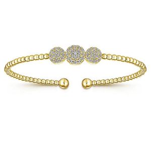 Gabriel Fashion 14 Karat Diamond Bujukan Bangle Bracelet BG4114Y45JJ