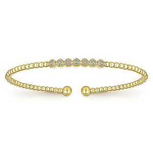 Gabriel Fashion 14 Karat Diamond Bujukan Bangle Bracelet BG4116Y45JJ