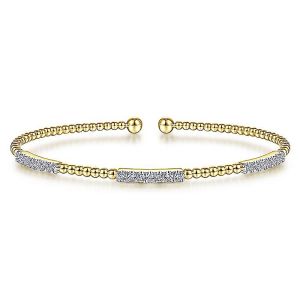 Gabriel Fashion 14 Karat Diamond Bujukan Bangle Bracelet BG4217-6Y45JJ
