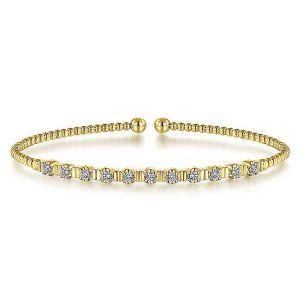 Gabriel Fashion 14 Karat Diamond Bujukan Bangle Bracelet BG4228-6Y45JJ