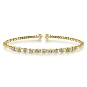 Gabriel Fashion 14 Karat Diamond Bujukan Bangle Bracelet BG4228-6Y45JJ