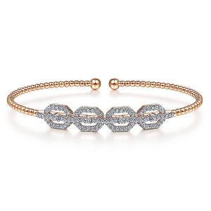Gabriel Fashion 14 Karat Diamond Bujukan Bangle Bracelet BG4229-6K45JJ