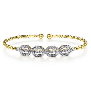 Gabriel Fashion 14 Karat Diamond Bujukan Bangle Bracelet BG4229-6Y45JJ