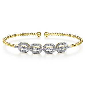 Gabriel Fashion 14 Karat Diamond Bujukan Bangle Bracelet BG4229-6Y45JJ