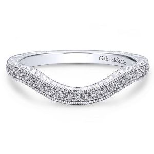 Gabriel Platinum Curved Wedding Band WB12581R4PT4JJ