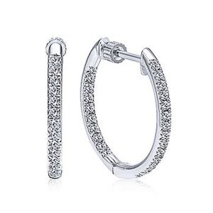 Gabriel Fashion 14 Karat Hoops Classic Earrings EG10854W45JJ