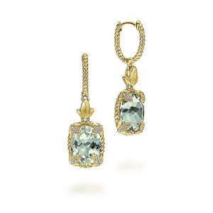Gabriel Fashion 14 Karat Hampton Color Drop Earrings EG10902Y45GA