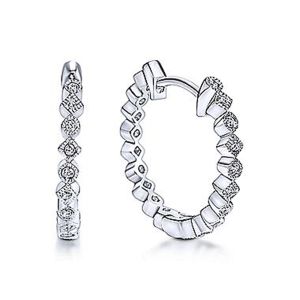 Gabriel Fashion 14 Karat Huggies Huggie Earrings EG10989W45JJ