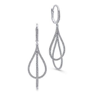 Gabriel Fashion 14 Karat Hampton Diamond Drop Earrings EG11377W45JJ
