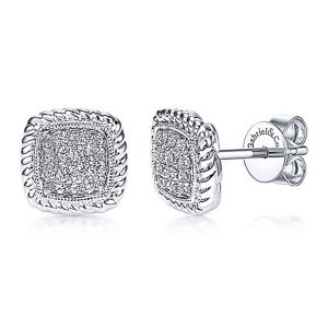 Gabriel Fashion 14 Karat Hampton Diamond Stud Earrings EG11556W45JJ