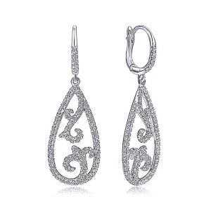 Gabriel Fashion 14 Karat Lace Drop Earrings EG11809W44JJ