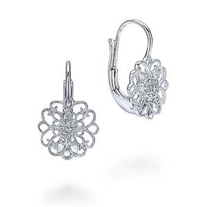 Gabriel Fashion Silver Victorian Leverback Earrings EG12166SVJWS