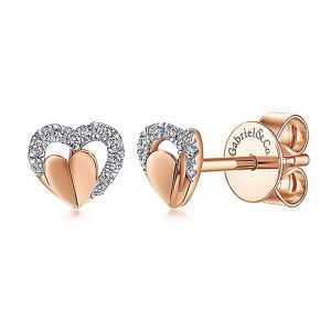 Gabriel Fashion 14 Karat Eternal Love Stud Earrings EG12374K45JJ