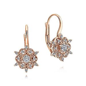 Gabriel Fashion 14 Karat Victorian Leverback Earrings EG12500K45JJ