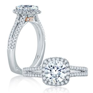 A.JAFFE 18 Karat Signature Engagement Ring MES874