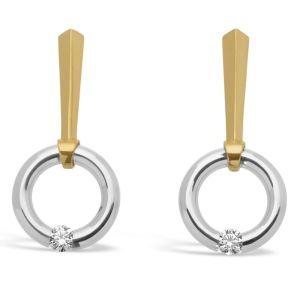 Kretchmer 18 Karat Gothic Jiggley Tension Set Earrings