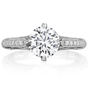 Henri Daussi BN Antique Solitaire Diamond Engagement Ring