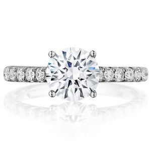 Henri Daussi BSSR Round Diamond Solitaire Engagement Ring