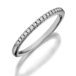 Henri Daussi R1-1 Diamond Band Single Line of Diamonds