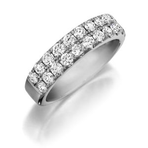 Henri Daussi R15 Double Row Prong Set Diamond Band