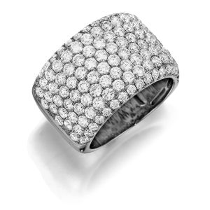 Henri Daussi R20 Eight Row Pave Set Diamond Band