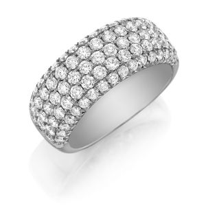 Henri Daussi R22 Five Row Pave Set Diamond Band