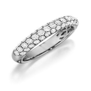 Henri Daussi R3-1 Triple Row Pave Diamond Band