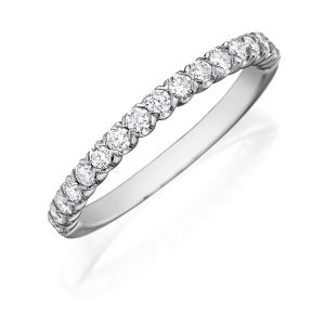 Henri Daussi WBJS Unique V-Prong Diamond Wedding Ring