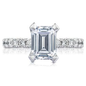 HT254525EC85X65 Platinum Tacori Petite Crescent Engagement Ring