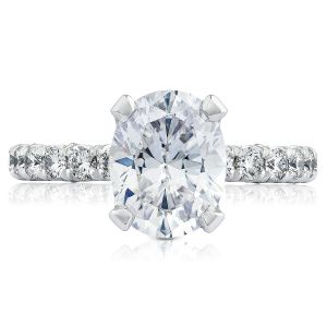 HT254525OV95X75 Platinum Tacori Petite Crescent Engagement Ring