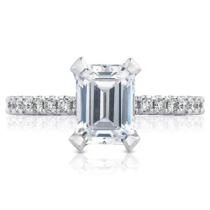 HT2545EC8X6 Platinum Tacori Petite Crescent Engagement Ring