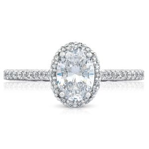 HT254715OV75X55 Platinum Tacori Petite Crescent Engagement Ring