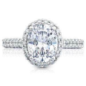 HT254725OV95X75 Platinum Tacori Petite Crescent Engagement Ring