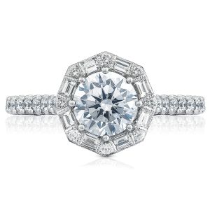 Tacori HT2556RD65 18 Karat Petite Crescent Engagement Ring