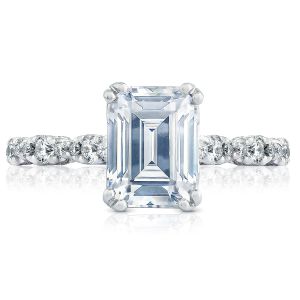 Tacori HT2558EC85X65 18 Karat Petite Crescent Engagement Ring