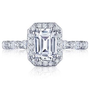 HT2560EC75X55 Platinum Tacori Petite Crescent Engagement Ring