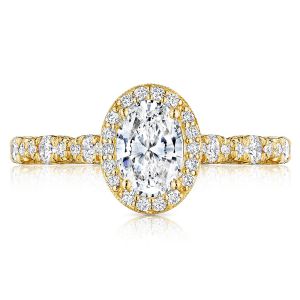 Tacori HT2560OV7X5Y 18 Karat Petite Crescent Engagement Ring