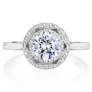 Tacori HT2563RD65 Platinum Crescent Chandelier Engagement Ring