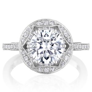 Tacori HT2564RD8W 18 Karat Crescent Chandelier Engagement Ring