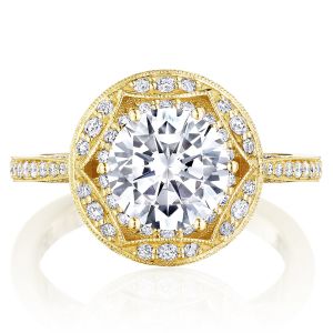 Tacori HT2564RD8Y 18 Karat Crescent Chandelier Engagement Ring