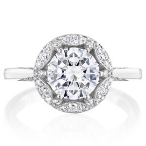 Tacori HT2567RD75W 18 Karat Crescent Chandelier Engagement Ring